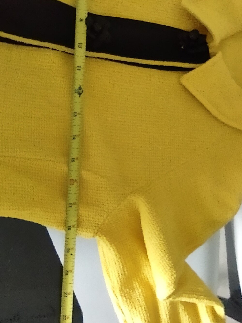 St. John Yellow Bouclé Blazer with Black Trim - Picture 7 of 9